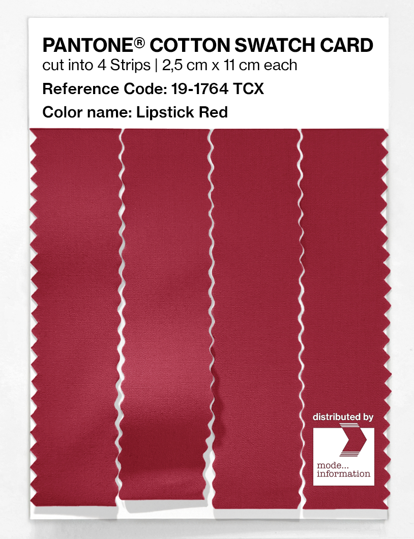 Artikelbild 3 des Artikels “PANTONE® COTTON SWATCH CARD 19-1764 TCX Lipstick Red “