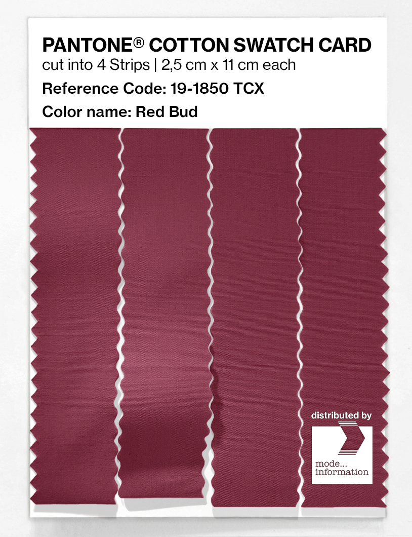 Product image 3 of the product “PANTONE® COTTON SWATCH CARD 19-1850 TCX Red Bud ”
