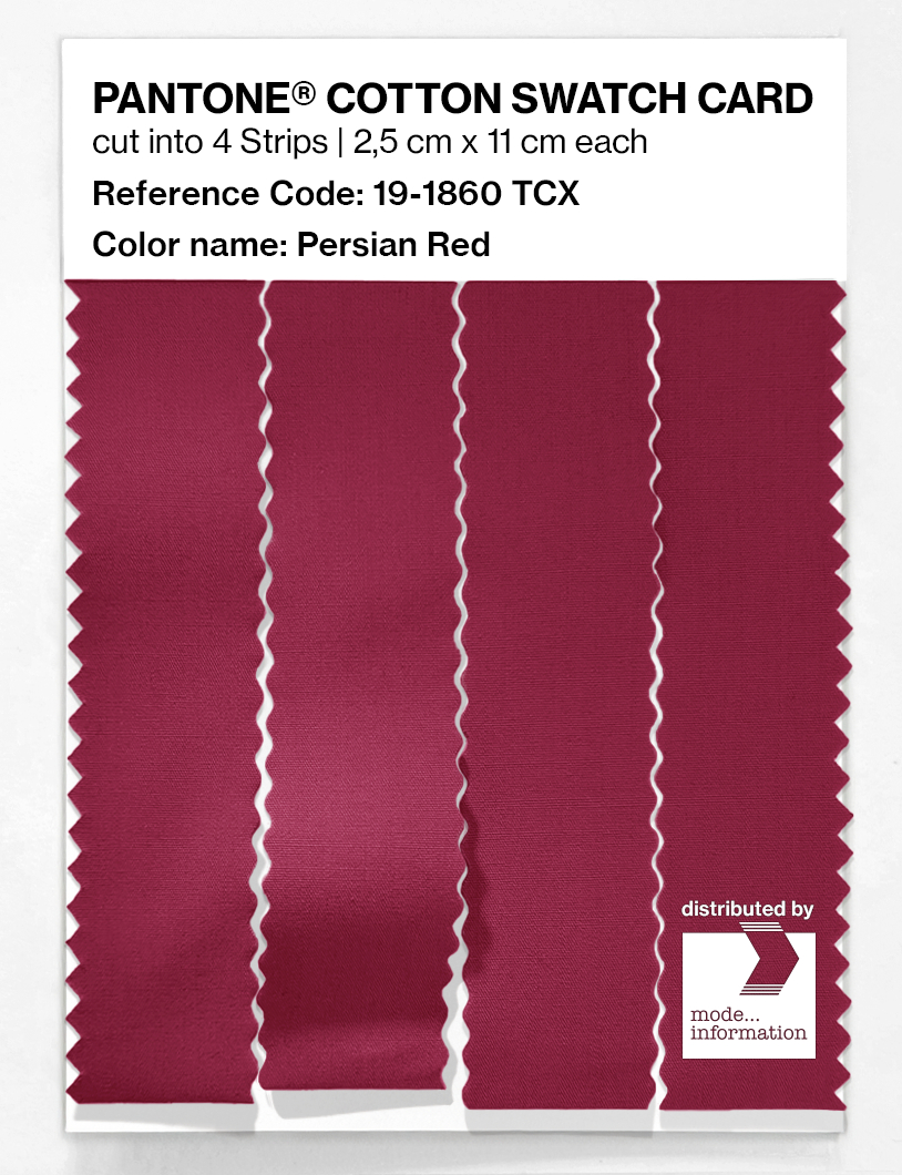 Product image 3 of the product “PANTONE® COTTON SWATCH CARD 19-1860 TCX Persian Red ”