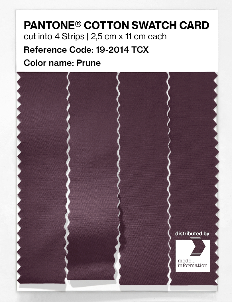 Product image 3 of the product “PANTONE® COTTON SWATCH CARD 19-2014 TCX Prune ”