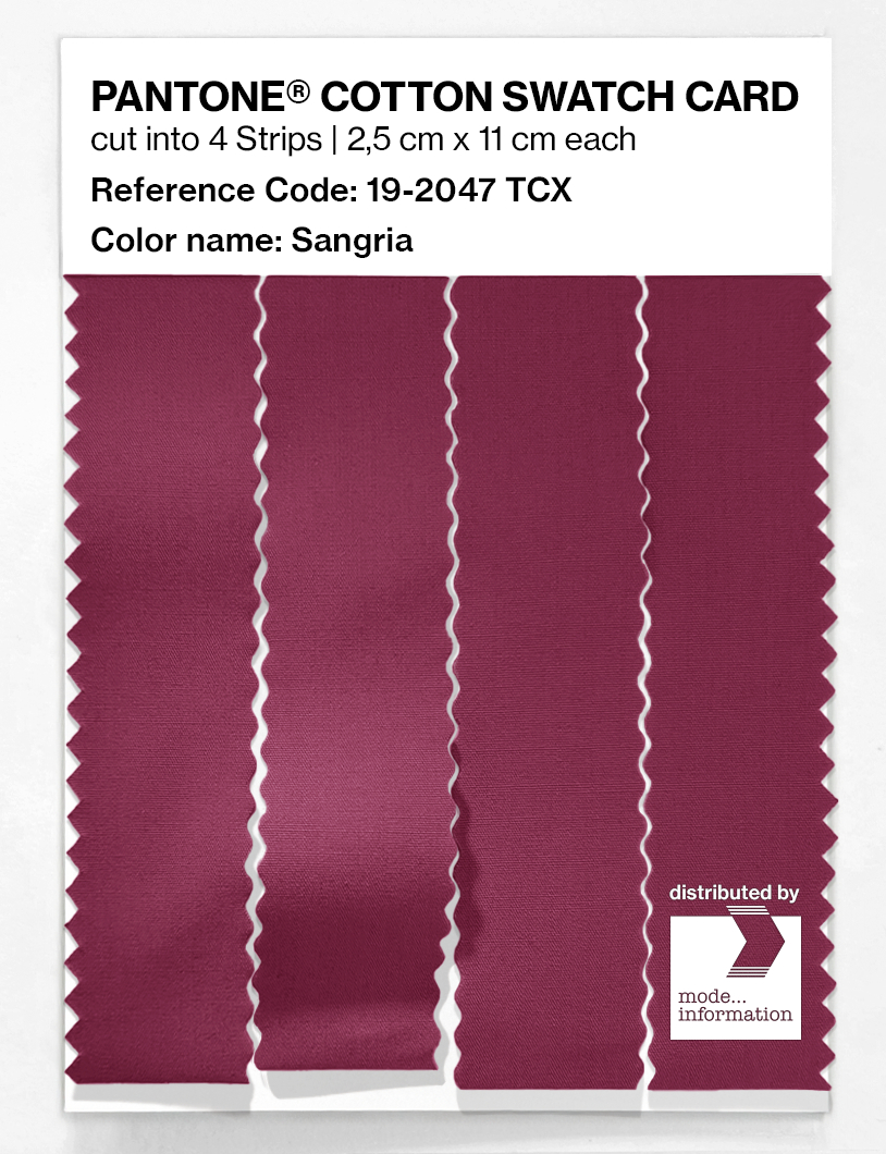 Product image 3 of the product “PANTONE® COTTON SWATCH CARD 19-2047 TCX Sangria ”