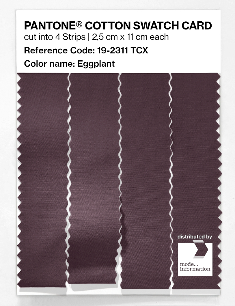Product image 3 of the product “PANTONE® COTTON SWATCH CARD 19-2311 TCX Eggplant ”