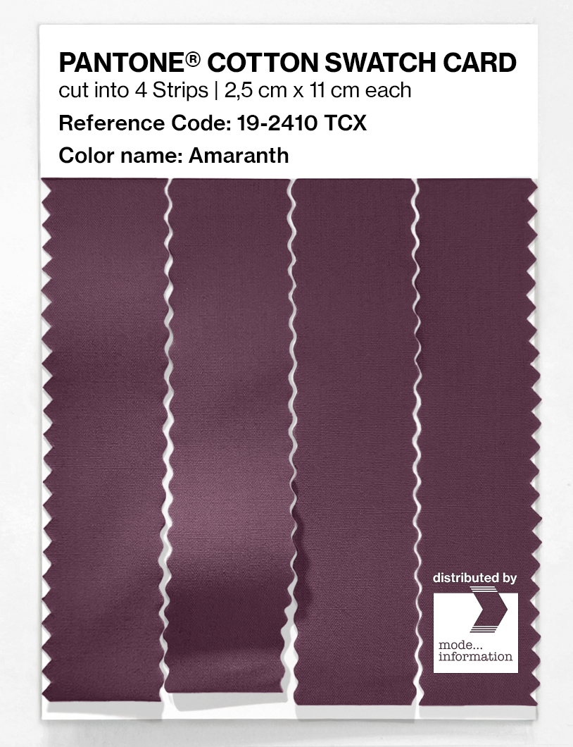 Product image 3 of the product “PANTONE® COTTON SWATCH CARD 19-2410 TCX Amaranth ”