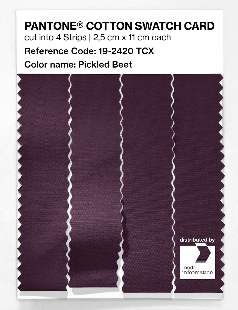 Product image 3 of the product “PANTONE® COTTON SWATCH CARD 19-2420 TCX Pickled Beet ”