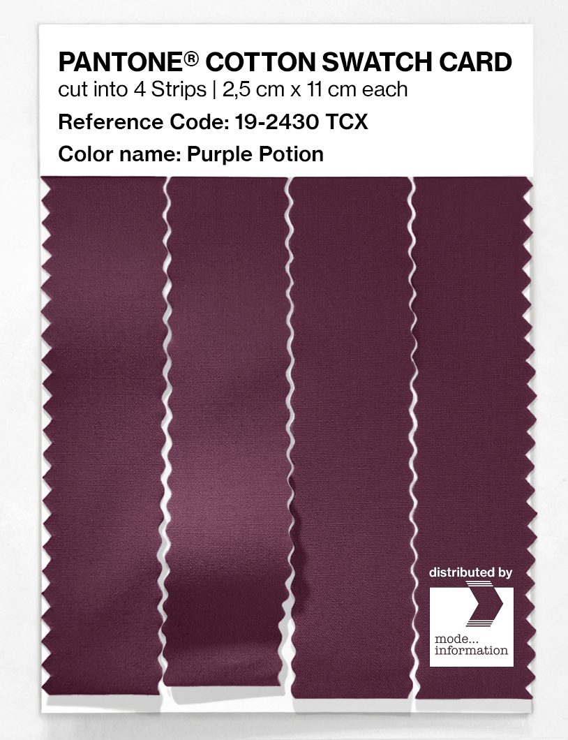 Product image 3 of the product “PANTONE® COTTON SWATCH CARD 19-2430 TCX Purple Potion ”