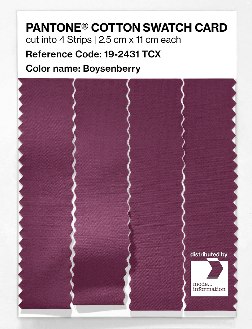 Product image 3 of the product “PANTONE® COTTON SWATCH CARD 19-2431 TCX Boysenberry ”