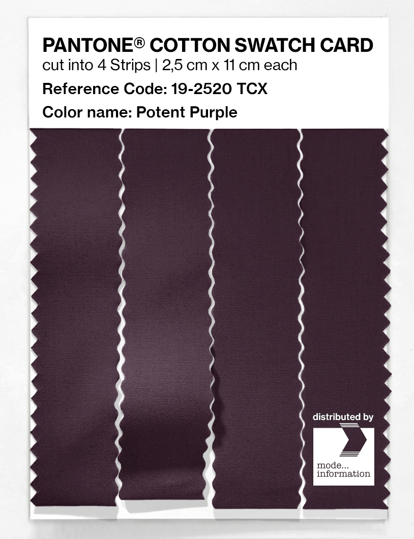 Product image 3 of the product “PANTONE® COTTON SWATCH CARD 19-2520 TCX Potent Purple ”