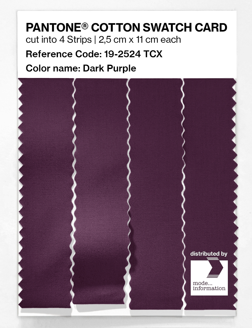 Product image 3 of the product “PANTONE® COTTON SWATCH CARD 19-2524 TCX Dark Purple ”