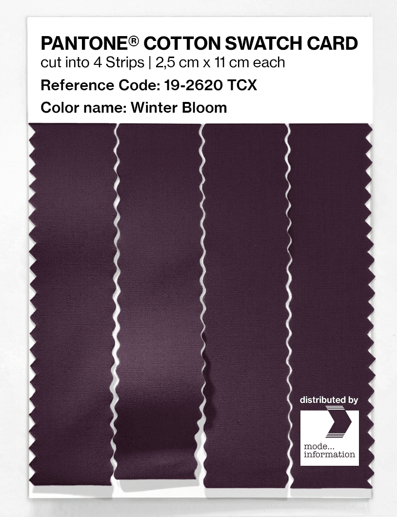 Product image 3 of the product “PANTONE® COTTON SWATCH CARD 19-2620 TCX Winter Bloom ”