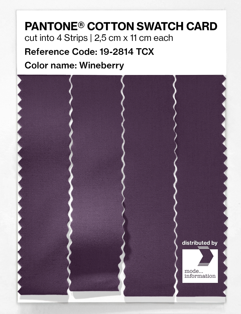 Product image 3 of the product “PANTONE® COTTON SWATCH CARD 19-2814 TCX Wineberry ”