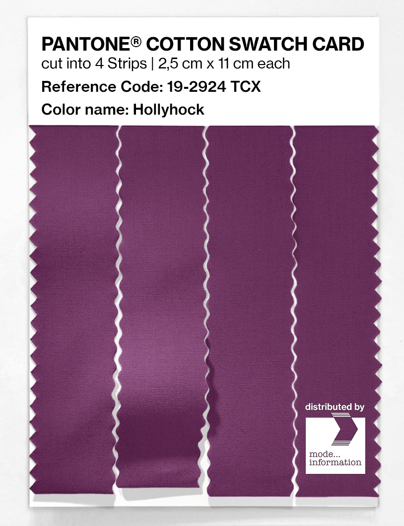 Product image 3 of the product “PANTONE® COTTON SWATCH CARD 19-2924 TCX Hollyhock ”