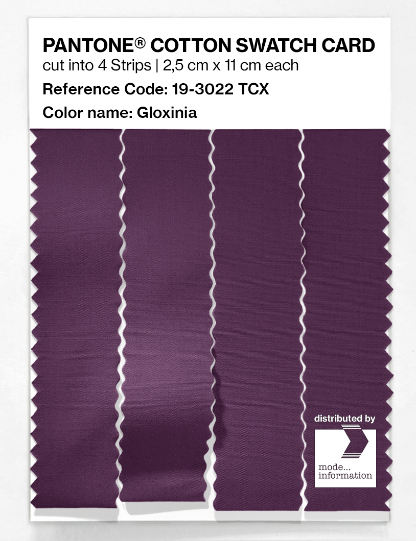 Product image 3 of the product “PANTONE® COTTON SWATCH CARD 19-3022 TCX Gloxinia ”