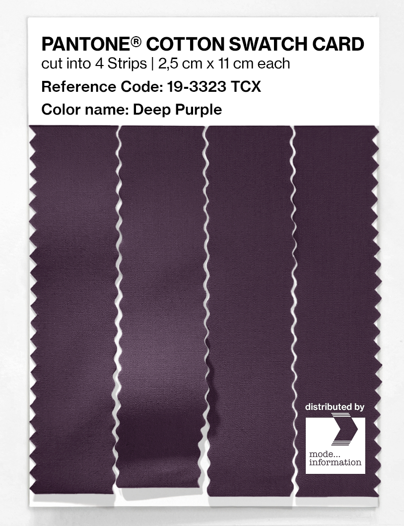 Product image 3 of the product “PANTONE® COTTON SWATCH CARD 19-3323 TCX Deep Purple ”