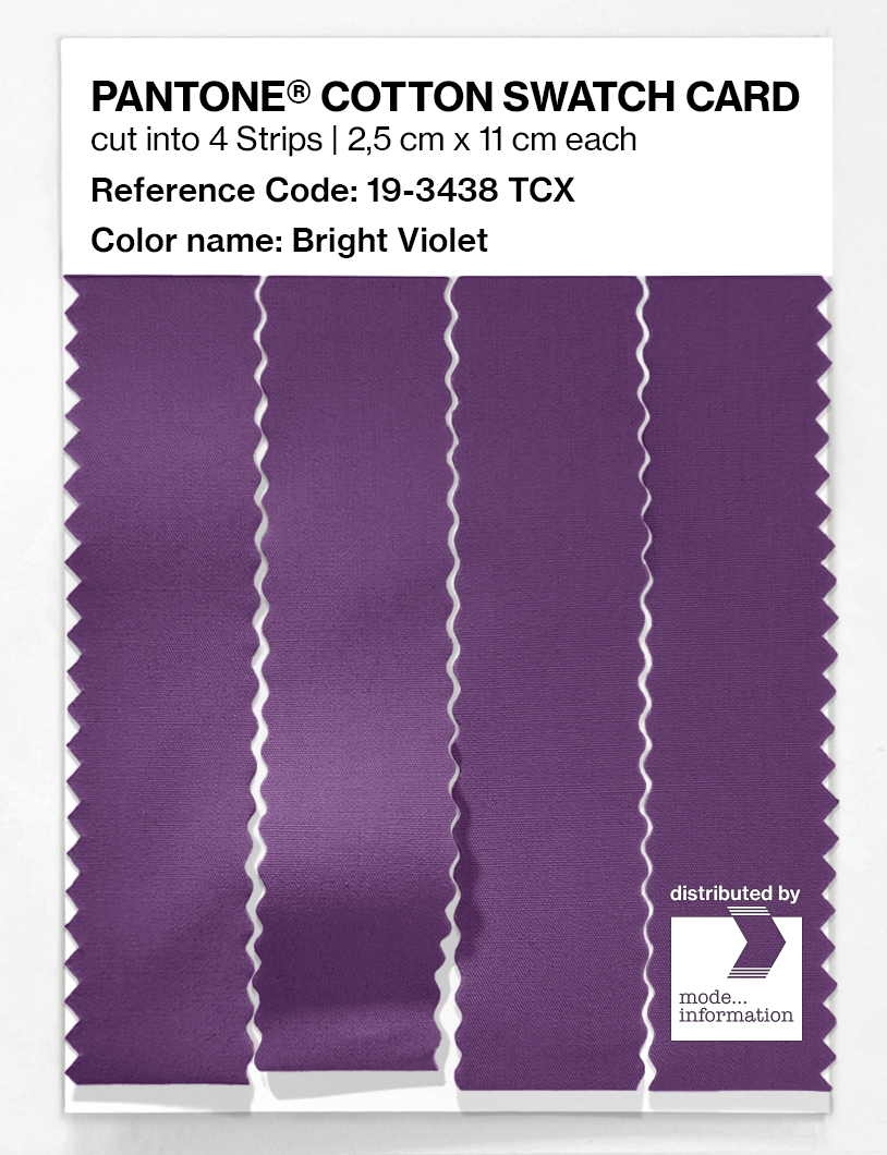 Product image 3 of the product “PANTONE® COTTON SWATCH CARD 19-3438 TCX Bright Violet ”