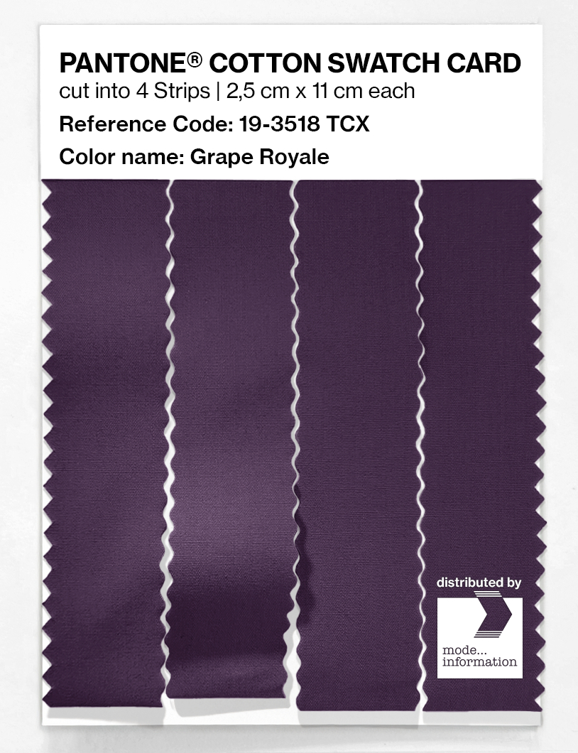 Product image 3 of the product “PANTONE® COTTON SWATCH CARD 19-3518 TCX Grape Royale ”