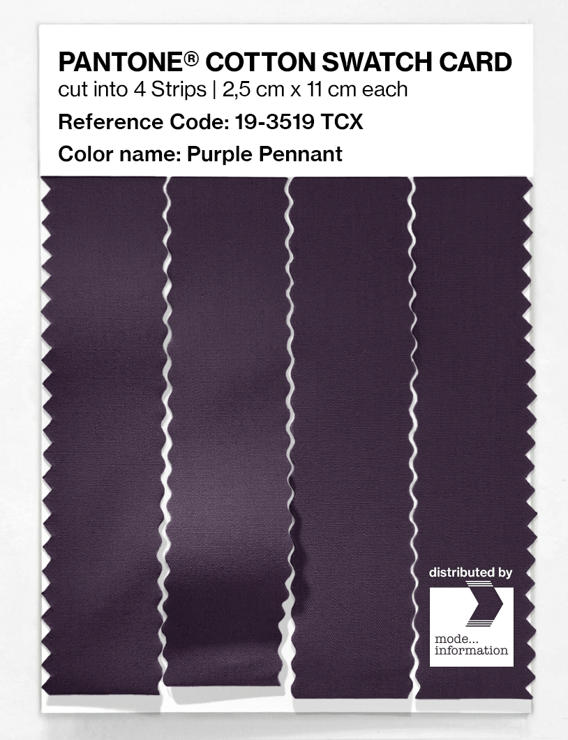 Product image 3 of the product “PANTONE® COTTON SWATCH CARD 19-3519 TCX Purple Pennant ”