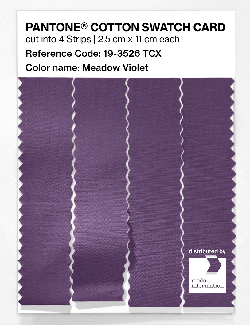 Product image 3 of the product “PANTONE® COTTON SWATCH CARD 19-3526 TCX Meadow Violet ”
