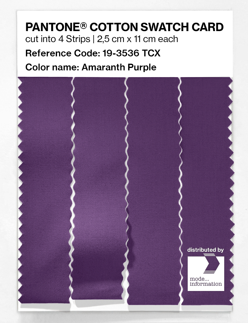 Product image 3 of the product “PANTONE® COTTON SWATCH CARD 19-3536 TCX Amaranth Purple ”