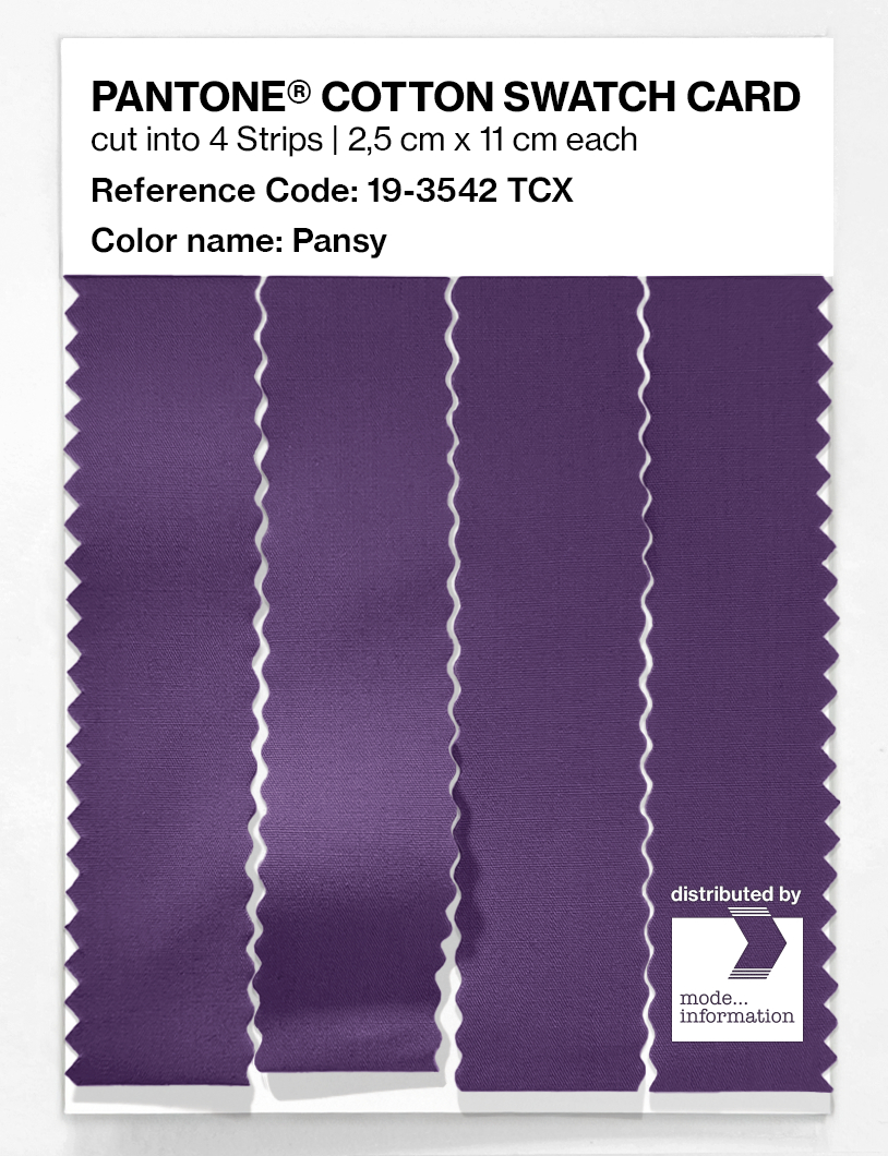 Product image 3 of the product “PANTONE® COTTON SWATCH CARD 19-3542 TCX Pansy ”