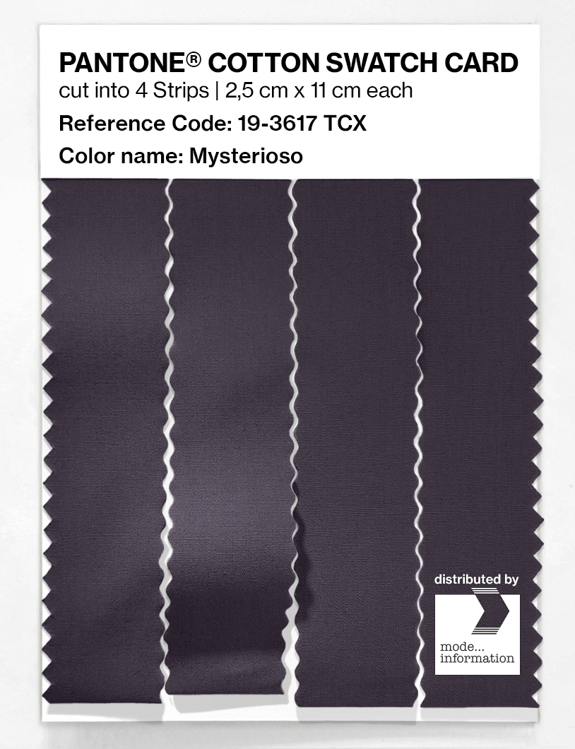 Product image 3 of the product “PANTONE® COTTON SWATCH CARD 19-3617 TCX Mysterioso ”