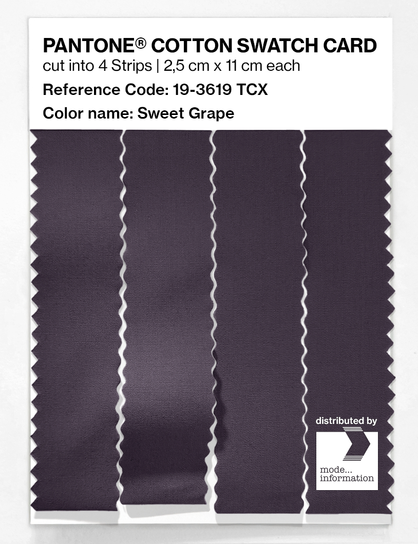 Product image 3 of the product “PANTONE® COTTON SWATCH CARD 19-3619 TCX Sweet Grape ”