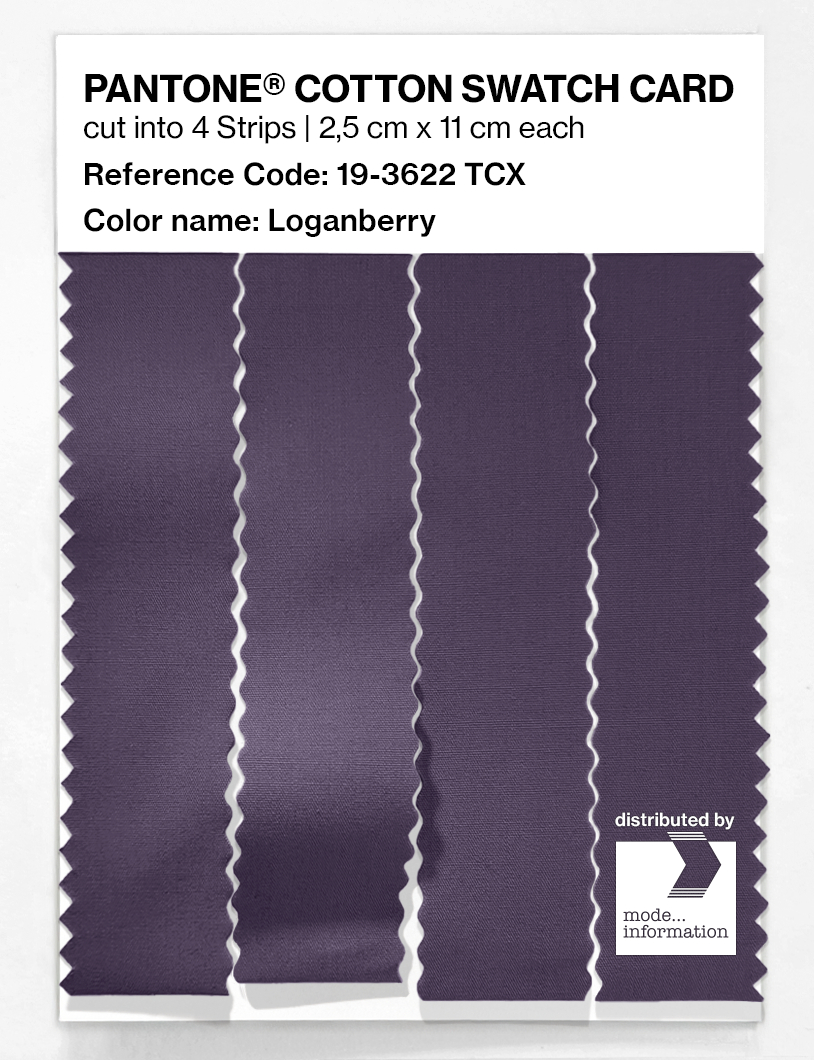 Product image 3 of the product “PANTONE® COTTON SWATCH CARD 19-3622 TCX Loganberry ”