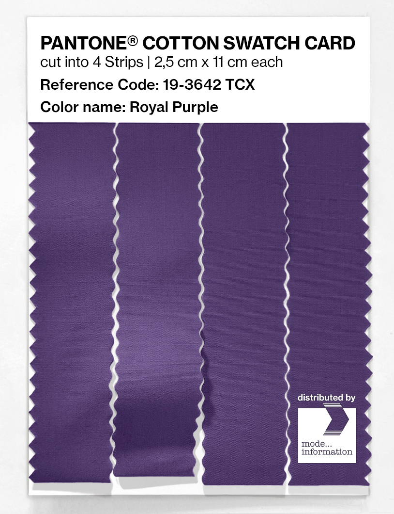 Product image 3 of the product “PANTONE® COTTON SWATCH CARD 19-3642 TCX Royal Purple ”