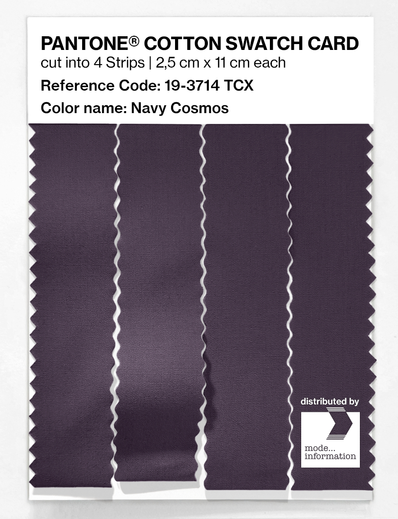 Product image 3 of the product “PANTONE® COTTON SWATCH CARD 19-3714 TCX Navy Cosmos ”