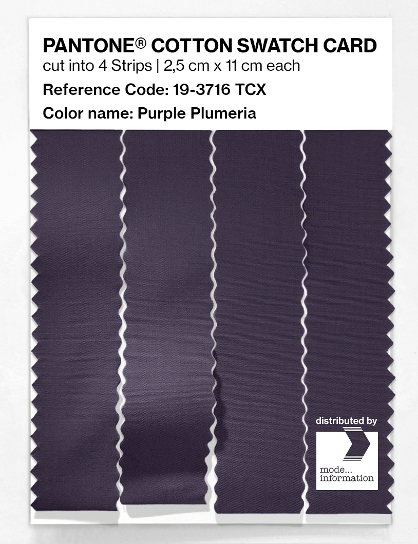 Product image 3 of the product “PANTONE® COTTON SWATCH CARD 19-3716 TCX Purple Plumeria ”