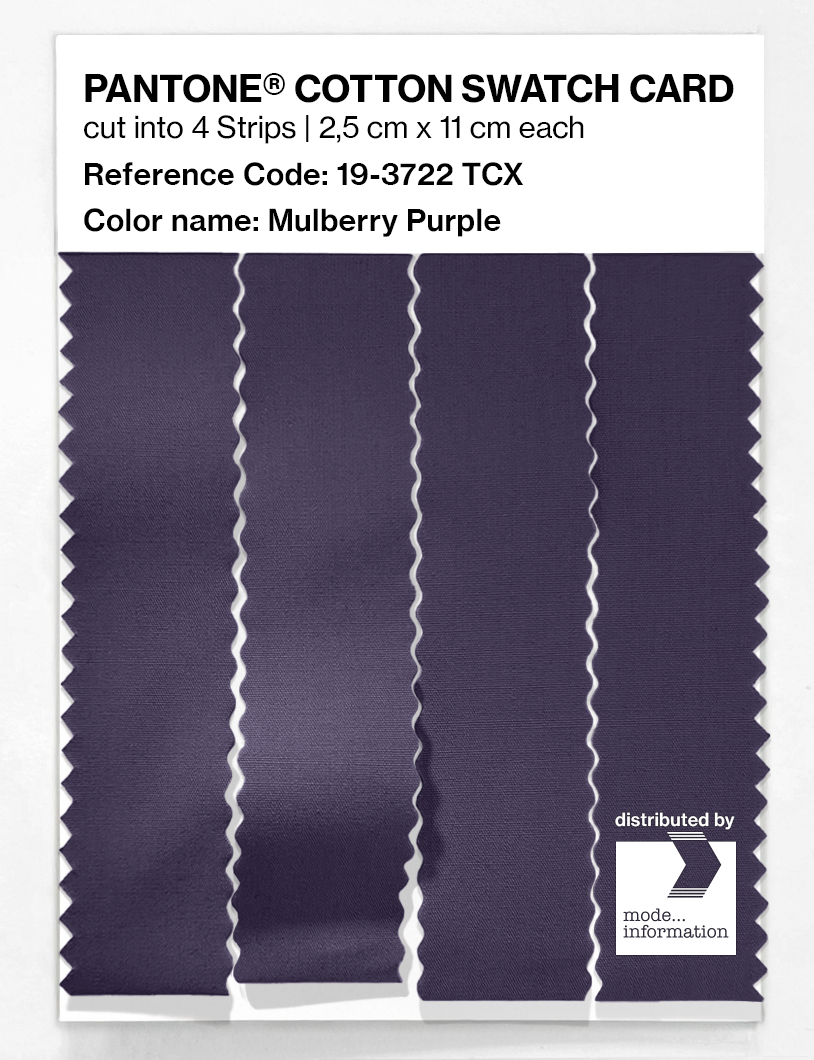 Product image 3 of the product “PANTONE® COTTON SWATCH CARD 19-3722 TCX Mulberry Purple ”