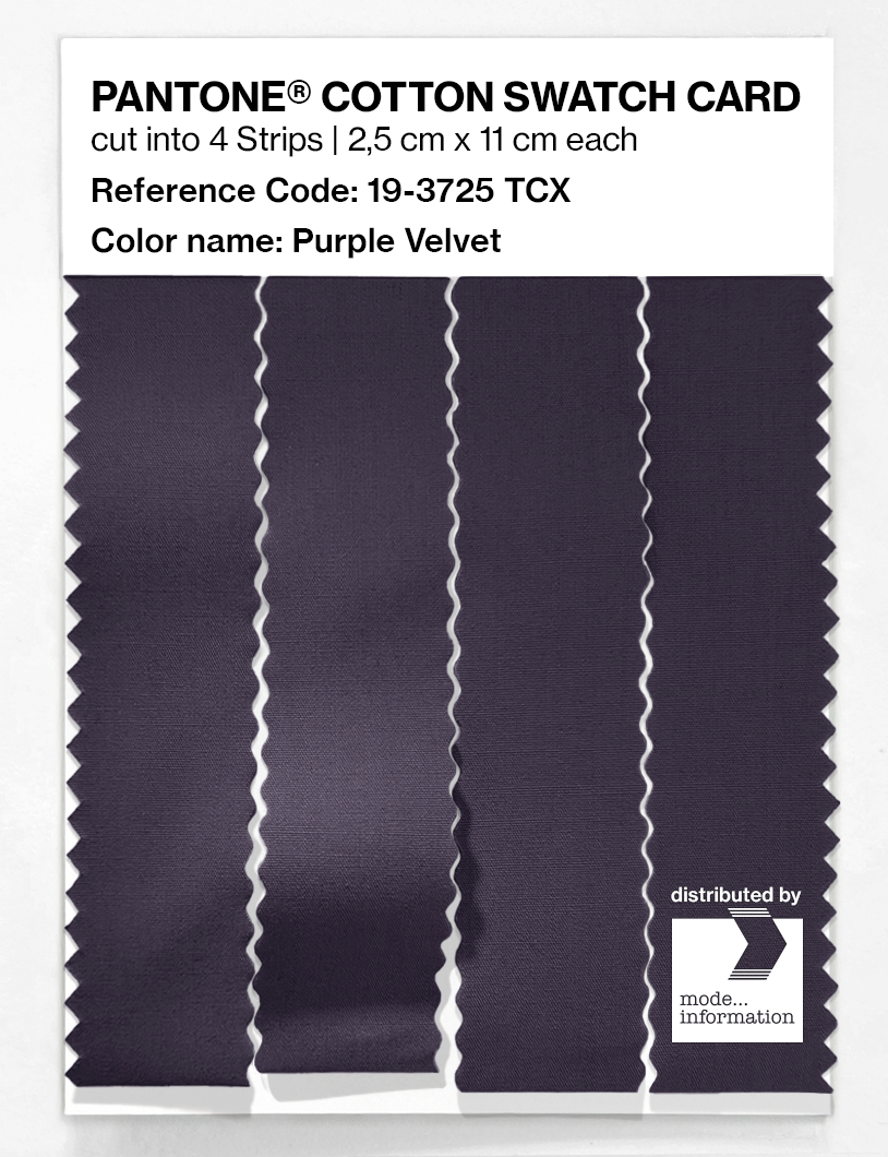 Product image 3 of the product “PANTONE® COTTON SWATCH CARD 19-3725 TCX Purple Velvet ”