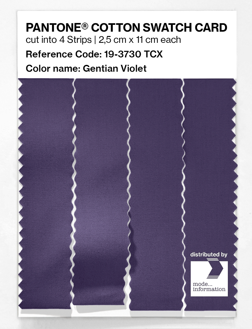 Product image 3 of the product “PANTONE® COTTON SWATCH CARD 19-3730 TCX Gentian Violet ”