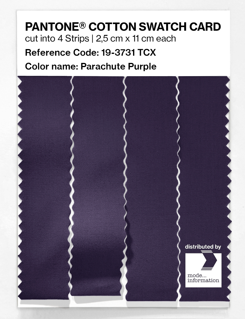 Product image 3 of the product “PANTONE® COTTON SWATCH CARD 19-3731 TCX Parachute Purple ”