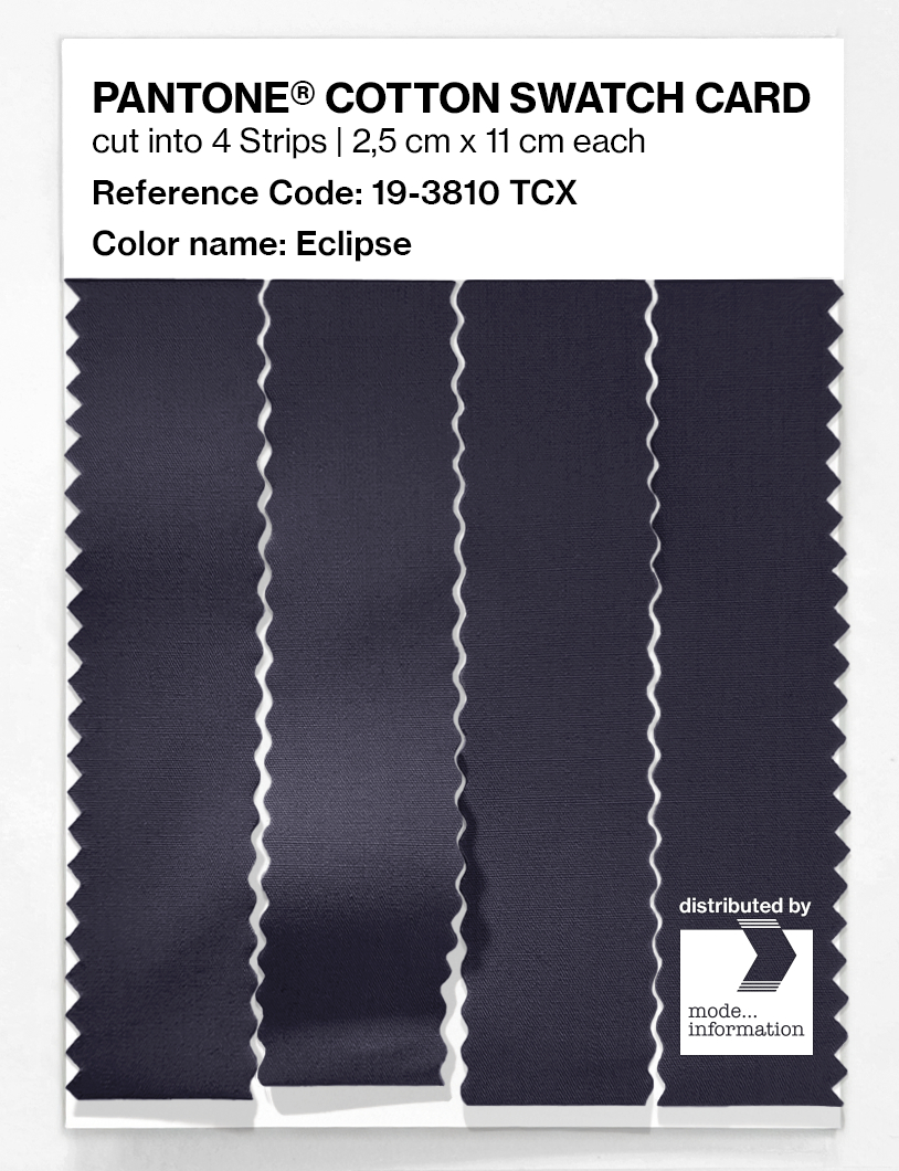 Product image 3 of the product “PANTONE® COTTON SWATCH CARD 19-3810 TCX Eclipse ”