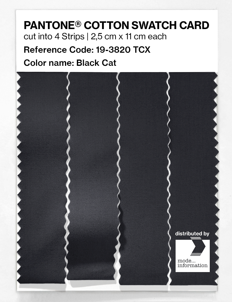 Product image 3 of the product “PANTONE® COTTON SWATCH CARD 19-3820 TCX Black Cat ”