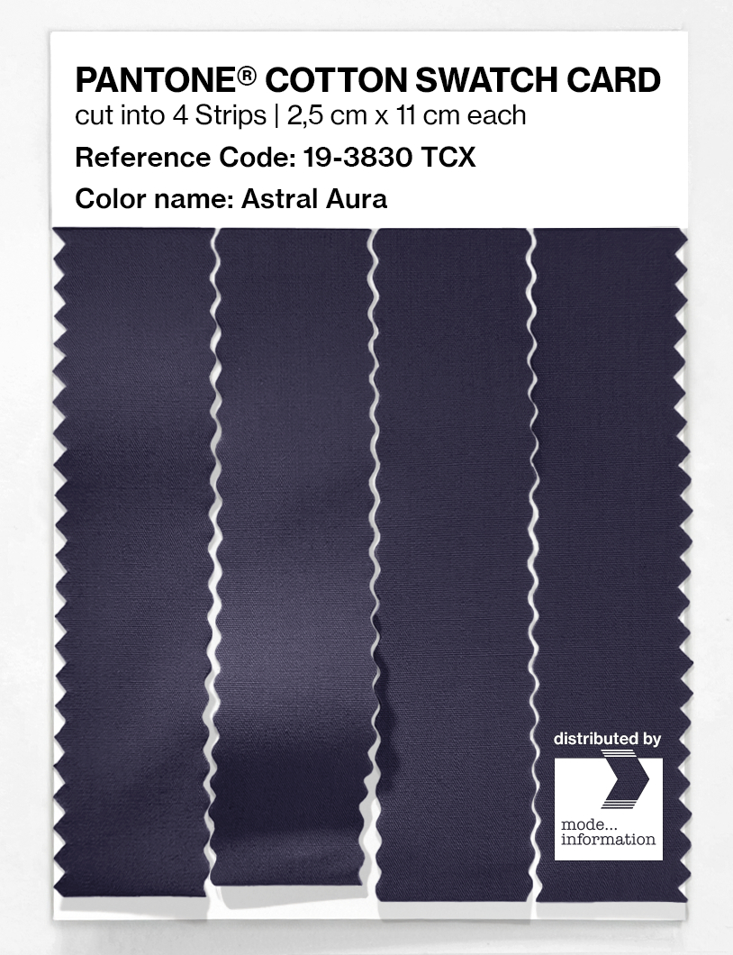 Product image 3 of the product “PANTONE® COTTON SWATCH CARD 19-3830 TCX Astral Aura ”