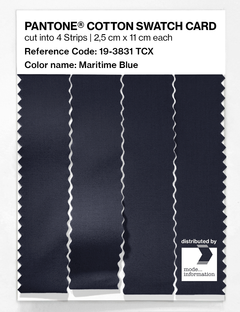 Product image 3 of the product “PANTONE® COTTON SWATCH CARD 19-3831 TCX Maritime Blue ”