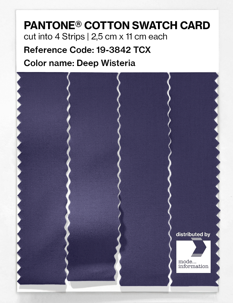 Product image 3 of the product “PANTONE® COTTON SWATCH CARD 19-3842 TCX Deep Wisteria ”