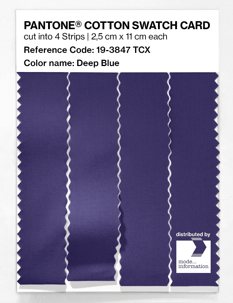 Product image 3 of the product “PANTONE® COTTON SWATCH CARD 19-3847 TCX Deep Blue ”