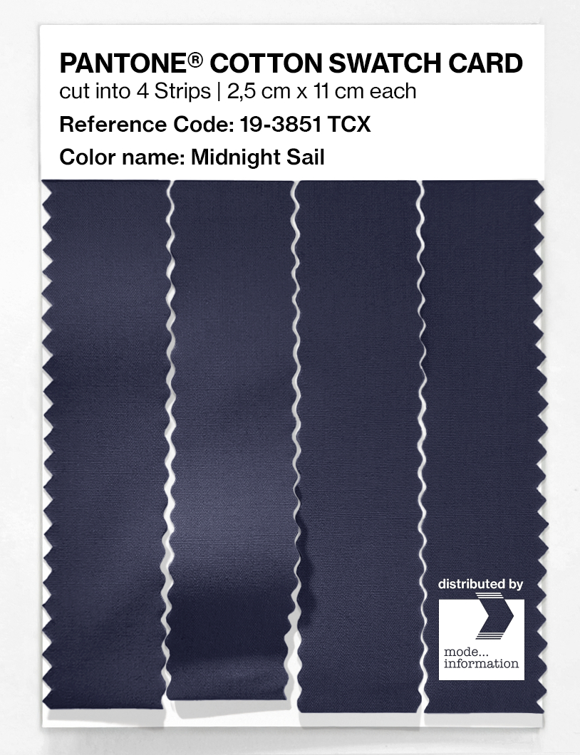 Product image 3 of the product “PANTONE® COTTON SWATCH CARD 19-3851 TCX Midnight Sail ”