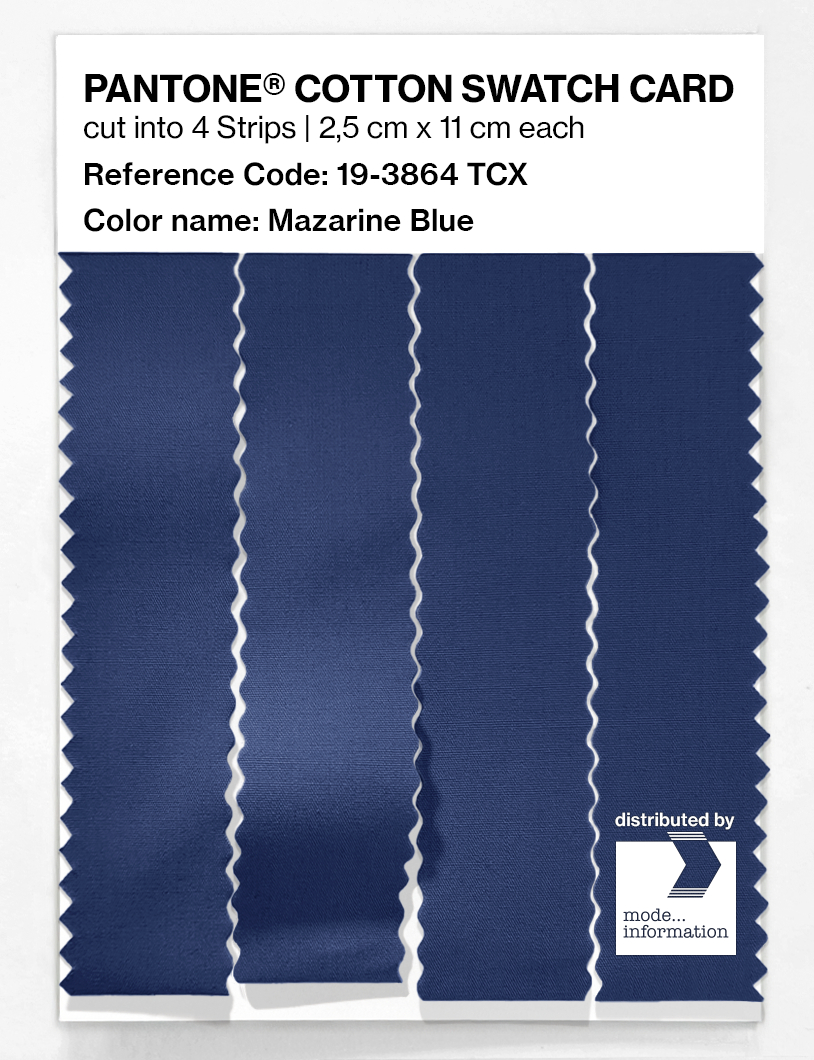 Product image 3 of the product “PANTONE® COTTON SWATCH CARD 19-3864 TCX Mazarine Blue ”