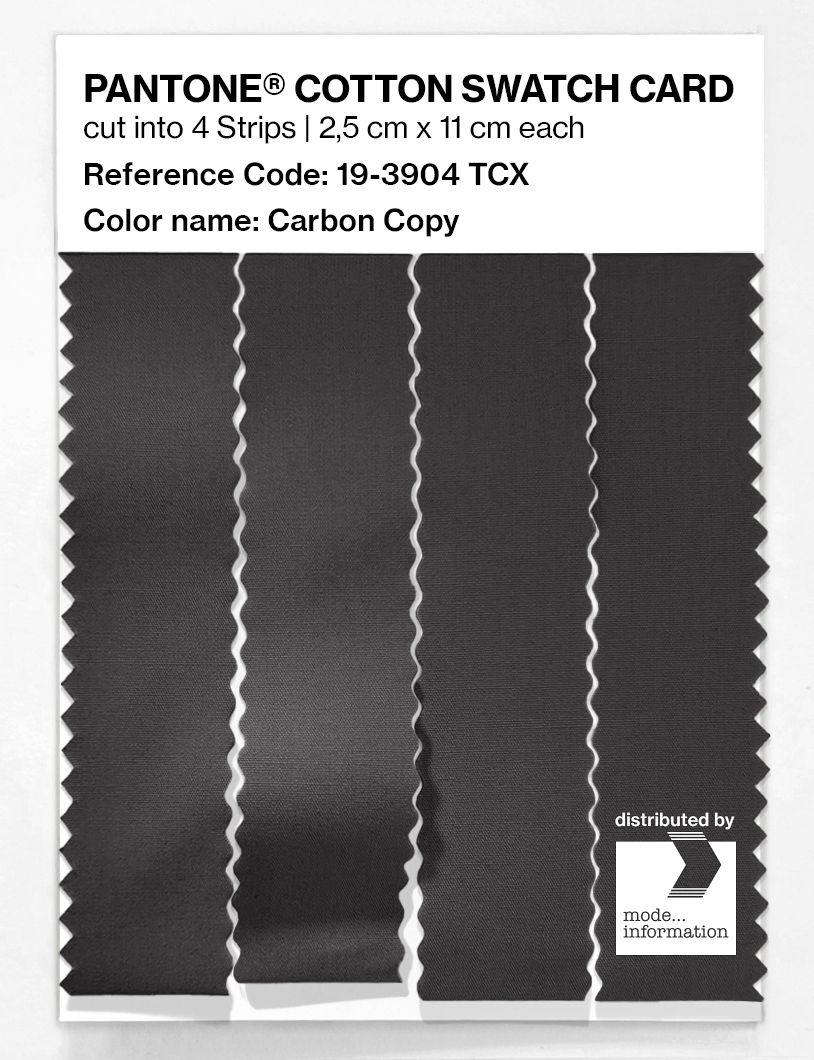 Product image 3 of the product “PANTONE® COTTON SWATCH CARD 19-3904 TCX Carbon Copy ”