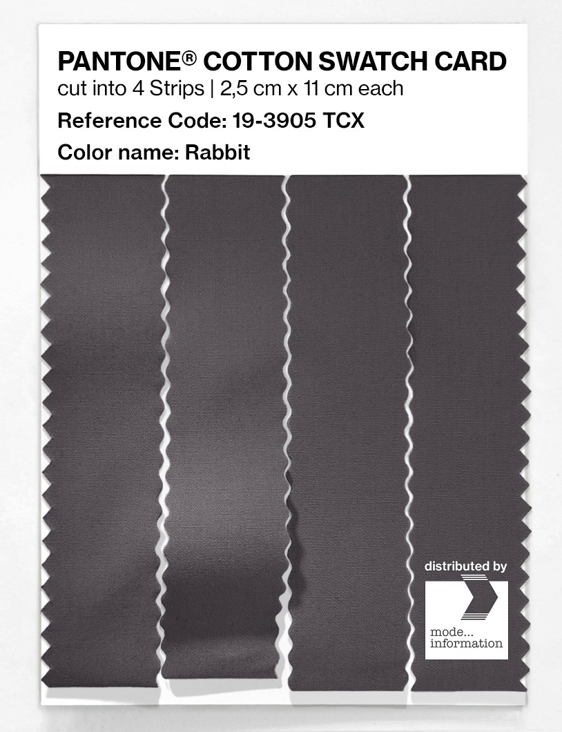 Product image 3 of the product “PANTONE® COTTON SWATCH CARD 19-3905 TCX Rabbit ”