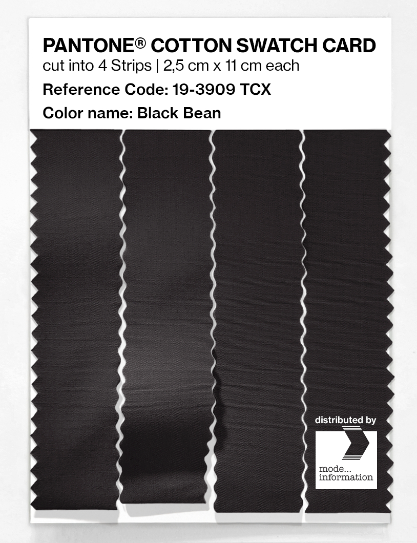 Product image 3 of the product “PANTONE® COTTON SWATCH CARD 19-3909 TCX Black Bean ”