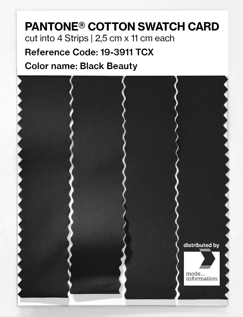 Product image 3 of the product “PANTONE® COTTON SWATCH CARD 19-3911 TCX Black Beauty ”