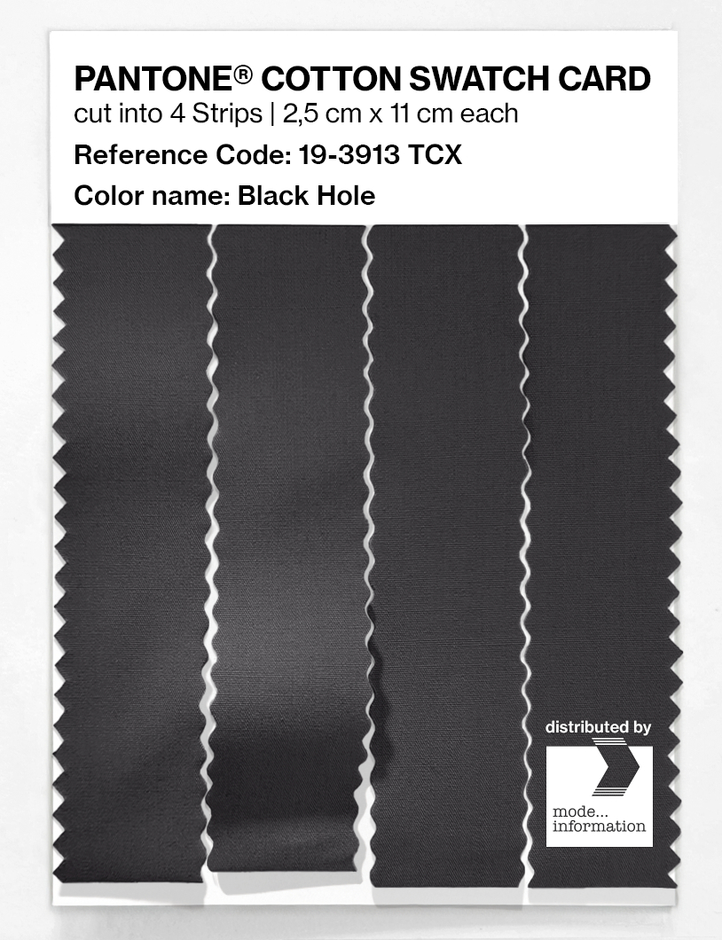 Product image 3 of the product “PANTONE® COTTON SWATCH CARD 19-3913 TCX Black Hole ”
