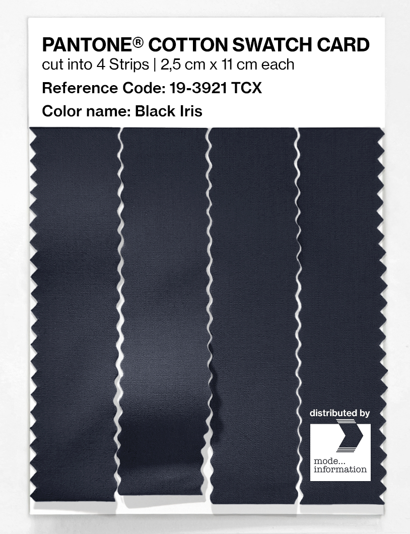 Product image 3 of the product “PANTONE® COTTON SWATCH CARD 19-3921 TCX Black Iris ”