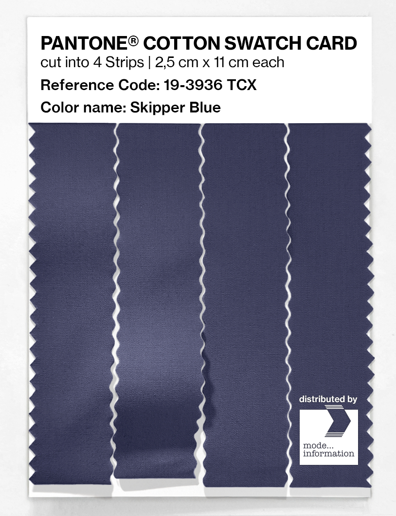 Product image 3 of the product “PANTONE® COTTON SWATCH CARD 19-3936 TCX Skipper Blue ”