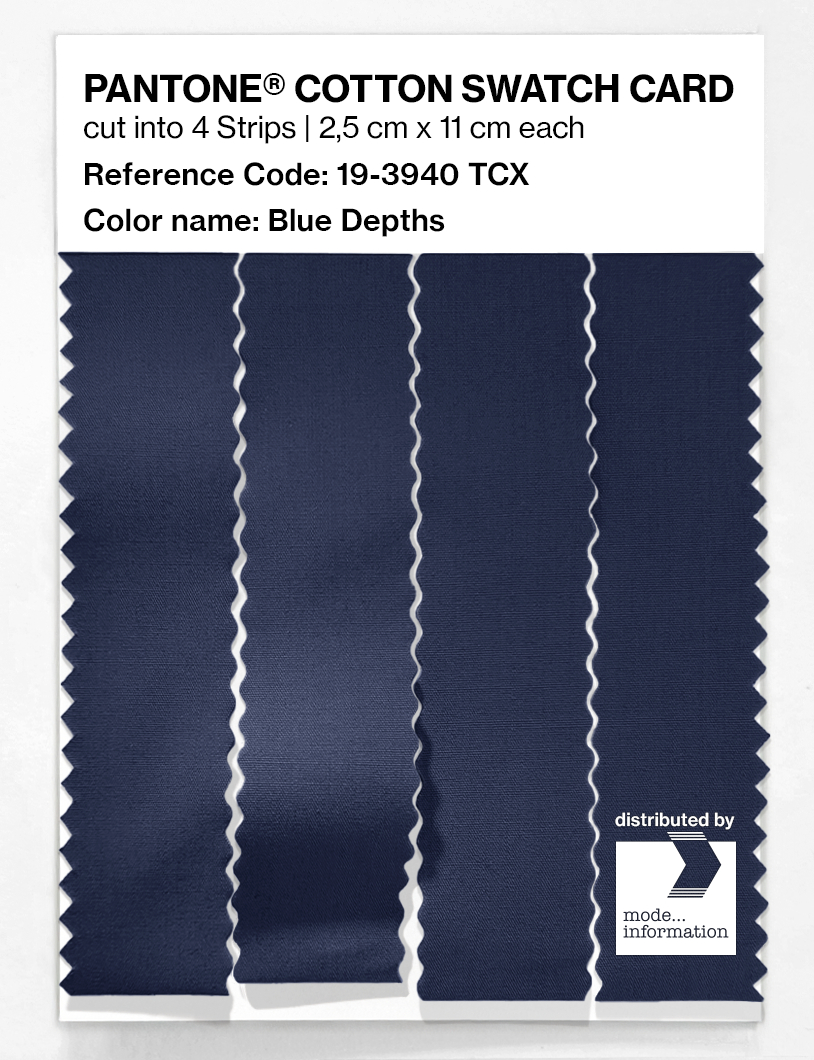 Product image 3 of the product “PANTONE® COTTON SWATCH CARD 19-3940 TCX Blue Depths ”