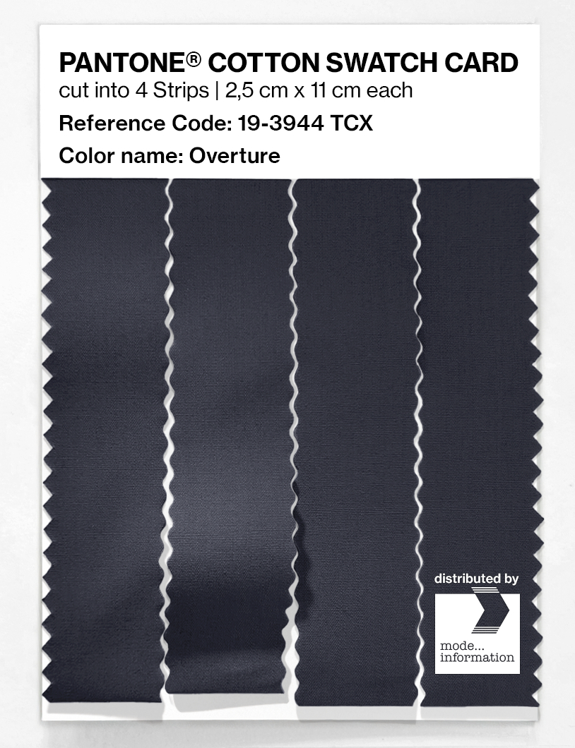 Product image 3 of the product “PANTONE® COTTON SWATCH CARD 19-3944 TCX Overture ”